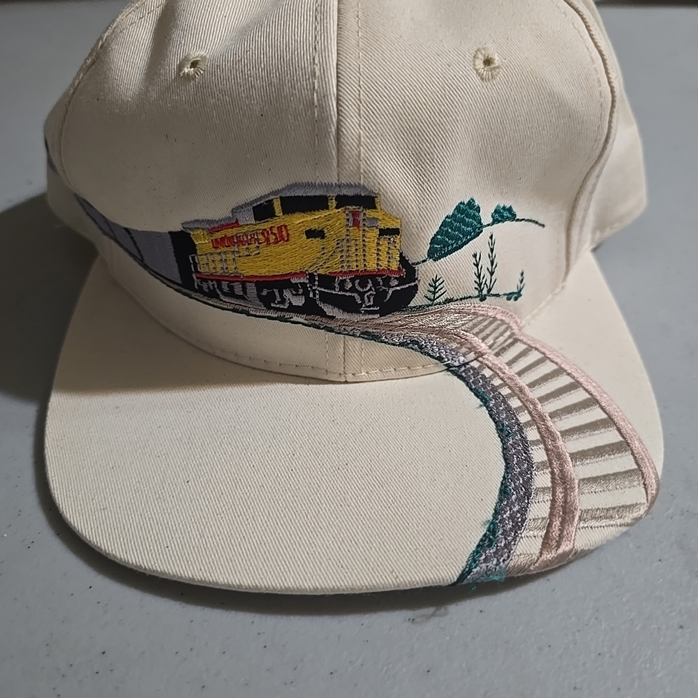 Vintage Union Pacific Train Hat Embroidered Snapback